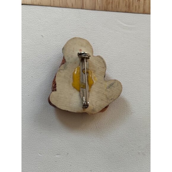 Vintage Monkey Figurine Brooch Pin Resin Handcrafted Collectible - Picture 3 of 7